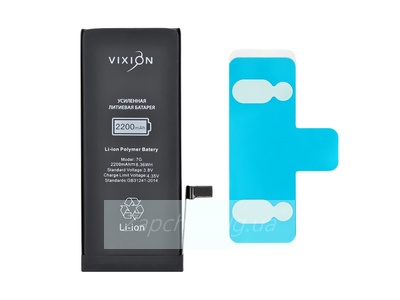 Аккумулятор для iPhone 7 (Vixion) усиленная (2200 mAh) с монтажным скотчем