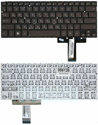 Клавиатура для ноутбука ASUS (UX31, UX32) rus, brown, без фрейма, без модуля подсветки