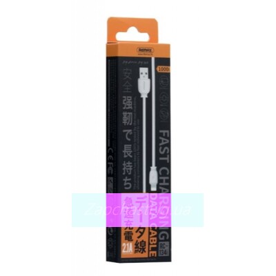 Кабель USB Remax RC-134i для iPhone Lightning 8 pin (1м) (белый)