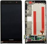 Дисплей для Huawei P6-U06 Ascend + touchscreen, чёрный, с передней панелью серебристого цвета