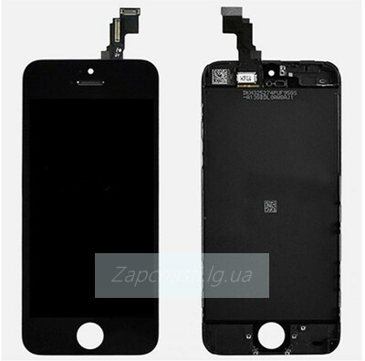 Дисплей для iPhone 5S + Touchscreen, черный, копия высокого качества