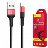 Кабель USB HOCO (X26) microUSB Xpress (1м) (черно-красный)