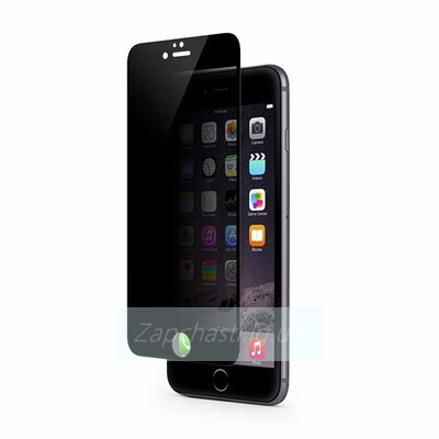 Защитное стекло Антишпион для iPhone 6 Plus/6S Plus (Закалённое, полное покрытие) Черный