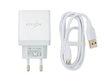 СЗУ VIXION L12m (2-USB/3.1A) + micro USB кабель (1м) с дисплеем (черный)
