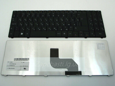 Клавиатура для ноутбука ACER (AS: 5516, 5517, 5532, 5534, 5732, 5732Z; EM: E525, E625, E735) rus, black ORIGINAL
