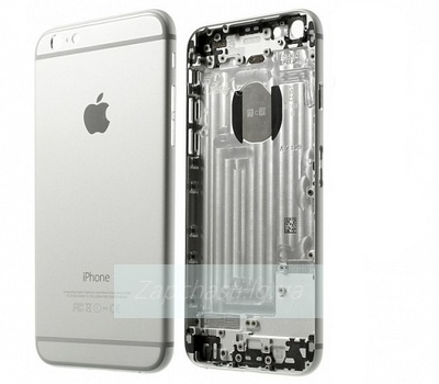 Задняя крышка для iPhone 6S (серебро) класс AAA