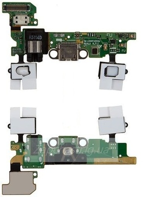 Шлейф для Samsung A300H Galaxy A3/A300F/3500H/A300FU с разъемом зарядки, разъмом наушников, с кнопкой Меню (Home), сенсорными кнопками, микрофоном