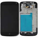 Дисплей для LG E960 Nexus 4 + touchscreen, черный, с передней панелью, оригинал (Китай)