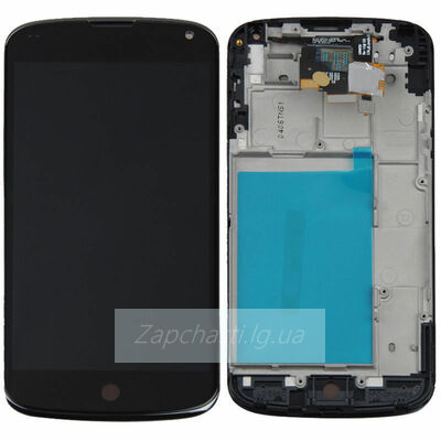 Дисплей для LG E960 Nexus 4 + touchscreen, черный, с передней панелью, оригинал (Китай)