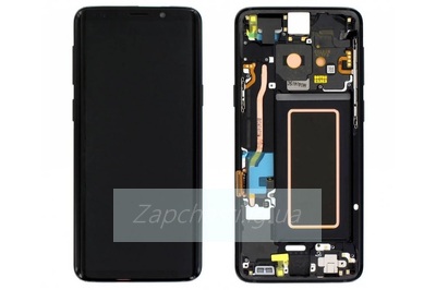 Дисплей для Samsung G960F Galaxy S9 в рамке + тачскрин (черный) 100%