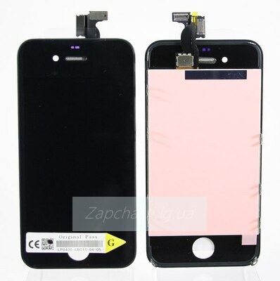 Дисплей для iPhone 4 + тачскрин черный с рамкой HQ