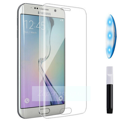 Защитное стекло для Samsung G935F (S7 Edge) (клей, лампа)