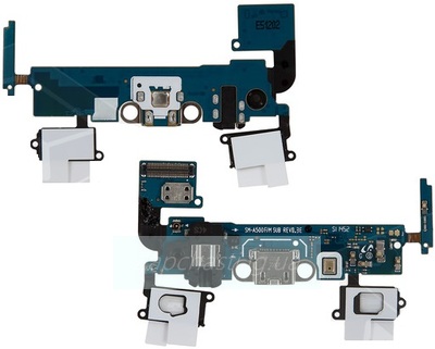 Шлейф для Samsung A500F, A500FU, A500H, A500M, коннектора зарядки, коннектора наушников