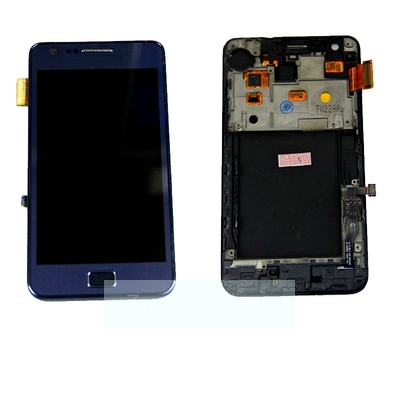Дисплей для Samsung i9105 Galaxy S II Plus + тачскрин + рамка (синий) ОРИГ100%