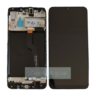 Дисплей для Samsung A105F Galaxy A10 в рамке + тачскрин (черный) ORIG 100% (European version)