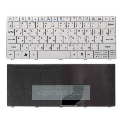 Клавиатура для ноутбука ACER (One: 521, 522, 532, 533, D255, D257, D260, D270, Happy; EM: 350, 355), rus, white