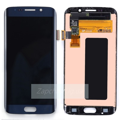 Дисплей для Samsung G925 Galaxy S6 Edge + тачскрин (синий)