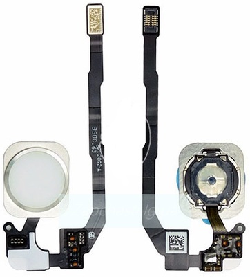 Шлейф для iPhone 5S/5SE + кнопка (Home) и белая пластиковая накладка, ориг