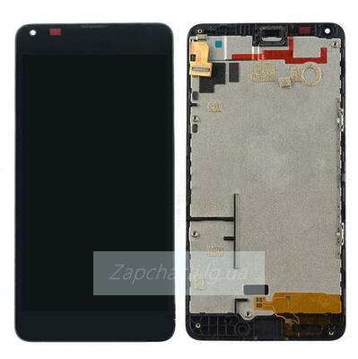 Дисплей для Microsoft 640 Lumia (RM1072/RM1075/RM1077) в рамке + тачскрин (черный)