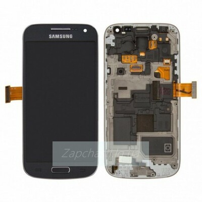 Дисплей для Samsung i9190/i9192/i9195 Galaxy S4 mini в рамке + тачскрин (черный) ОРИГ 100%