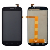 Дисплей для Prestigio MultiPhone PAP 5000 DUO + touchscreen, чёрный, с передней панелью