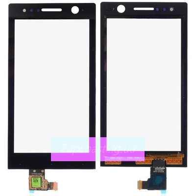 Тачскрин для Sony ST25i / Xperia U, чёрный, оригинал (Китай)