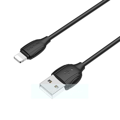 Кабель USB BOROFONE (BX19) Benefit для iPhone Lightning 8 pin (1м) (черный)