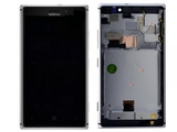 Дисплей для Nokia 925 Lumia + touchscreen, чёрный, с передней панелью