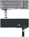Клавиатура для ноутбука ASUS (N551, N751 series) rus, silver, без фрейма, подсветка клавиш