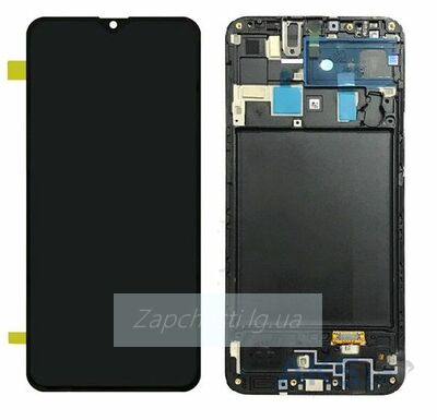 Дисплей для Samsung A205 Galaxy A20 в рамке + тачскрин (черный) ОРИГ100%