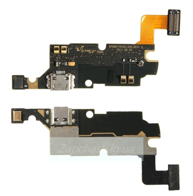 Шлейф для Samsung N7000/i9220 (с компонентами) + разъем зарядки