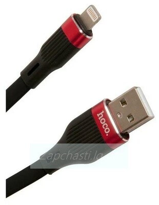 Кабель USB HOCO (U72) Forest Silicone для iPhone Lightning 8 pin (1,2м) (черный)