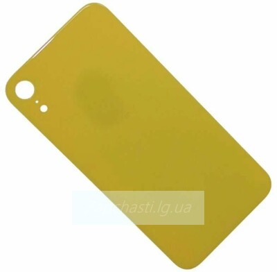 Задняя крышка для iPhone Xr Желтый  широкий вырез под камеру)