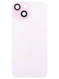Задняя крышка для iPhone 15 в сборе со стеклом камеры Розовый (стекло, MagSafe, логотип) ORIG