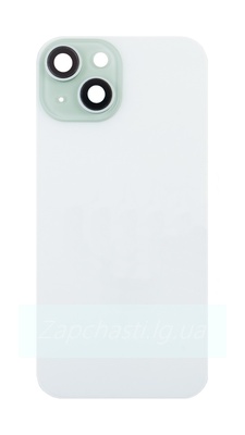 Задняя крышка для iPhone 15 в сборе со стеклом камеры Зеленый (стекло, MagSafe, логотип) ORIG