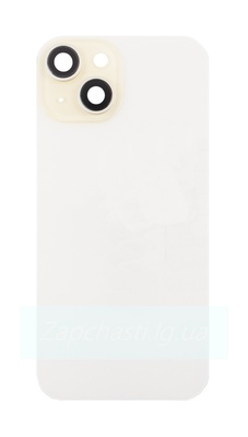 Задняя крышка для iPhone 15 в сборе со стеклом камеры Желтый (стекло, MagSafe, логотип) ORIG