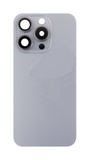 Задняя крышка для iPhone 15 Pro в сборе со стеклом камеры Серый (стекло, MagSafe, логотип) ORIG
