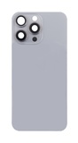 Задняя крышка для iPhone 15 Pro Max в сборе со стеклом камеры Серый (стекло, MagSafe, логотип) ORIG