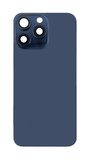 Задняя крышка для iPhone 15 Pro Max в сборе со стеклом камеры Синий (стекло, MagSafe, логотип) ORIG