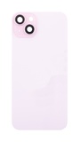 Задняя крышка для iPhone 15 Plus в сборе со стеклом камеры Розовый (стекло, MagSafe, логотип) ORIG