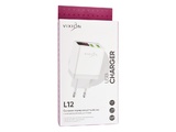 СЗУ VIXION L12 (2-USB/3.1A) с дисплеем (белый)