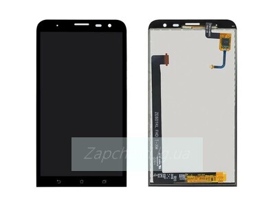 Дисплей для Asus ZenFone 2 Laser (ZE601KL) + touchscreen, черный, Glacier Gray с передней панелью