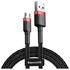 Кабель USB Baseus cafule microUSB 2.4 А (1м) (черно-красный) (CAMKLF-B91)