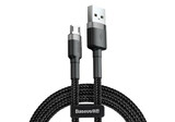 Кабель USB Baseus cafule microUSB 2.4 А (1м) (черно-серый) (CAMKLF-BG1)
