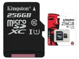 Карта памяти MicroSDHC 256GB Kingston Canvas microSDXC Class10 V30 UHS-I 100MB/s с адапт.