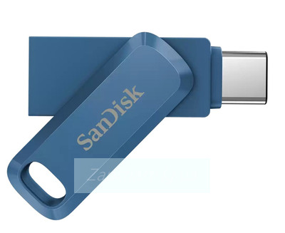 Накопитель USB 3.1 + TypeC 128Gb SanDisk Ultra Dual Drive Go (SDDDC3-128G-G46G) Blue