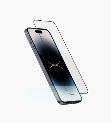 Защитное стекло Премиум для iPhone 14 Pro Max (Закалённое, полное покрытие) Черное