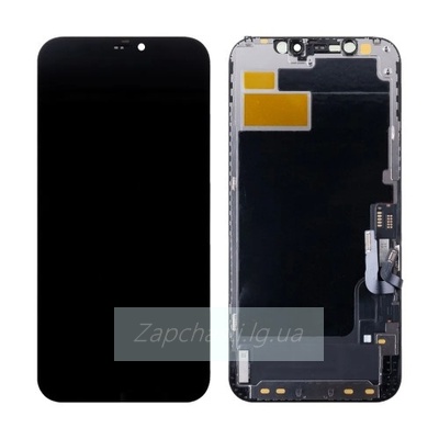 Дисплей для iPhone 12\12 Pro + тачскрин черный с рамкой (Hard OLED) LT