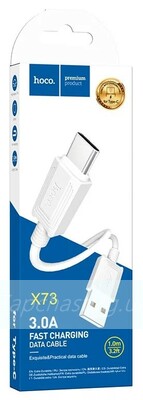 Кабель USB HOCO (X73) Type-C (1м) (белый)