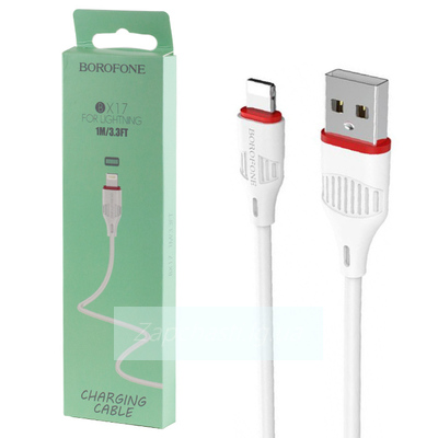 Кабель USB BOROFONE (BX17) Enjoy для iPhone Lightning 8 pin (1м) (белый)